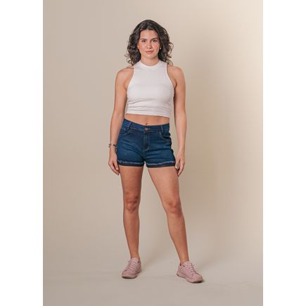 Short Jeans Feminino B/ Virada