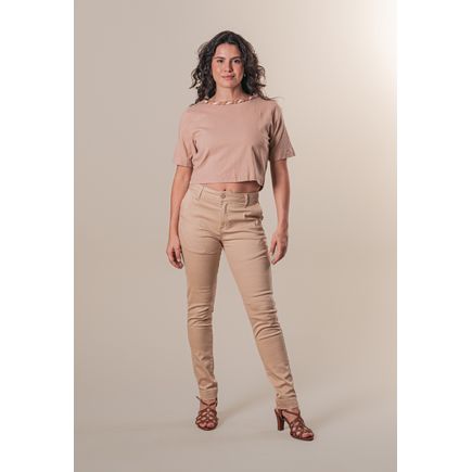 Calça Cigarrete Social Sarja Feminina