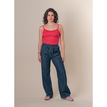 Calça Jeans Pantalona