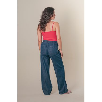 Calça Jeans Pantalona