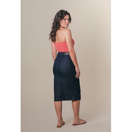 Saia Longa Jeans Feminina