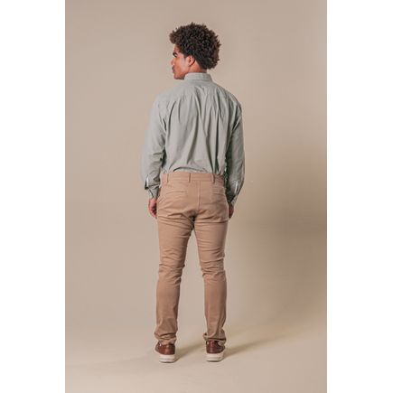 Calça Social Sarja Skinny Masculina