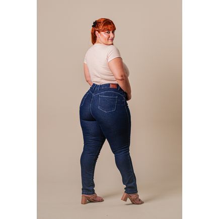 Calça Jeans Cigarrete Feminina Plus Size