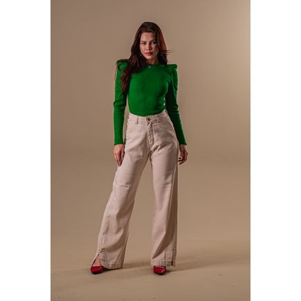 Calça Linho Pantalona Feminina