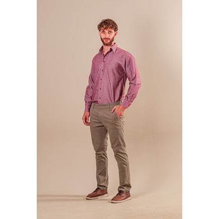 Calça Social Sarja Skinny Masculina