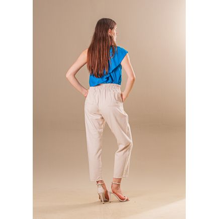 Calça Cropped Linho Feminina