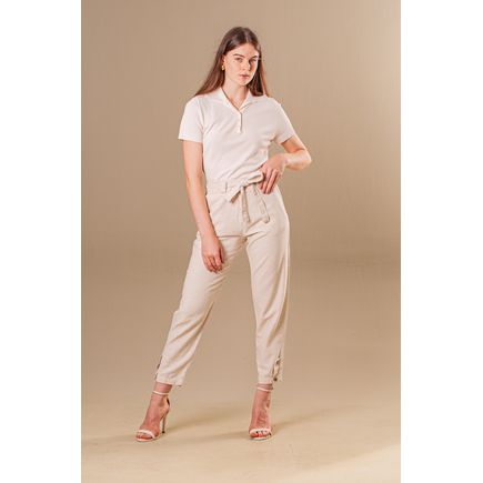 Calça Linho Pantacourt Feminina