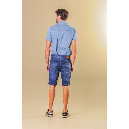 Bermuda Jeans Tradicional Masculina