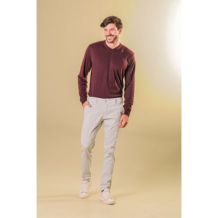 Calça Social Sarja Super Skinny Masculina