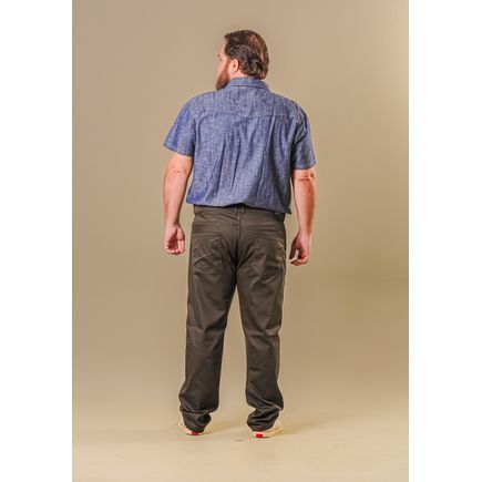 Calça Tradicional Sarja Masculina Plus Size