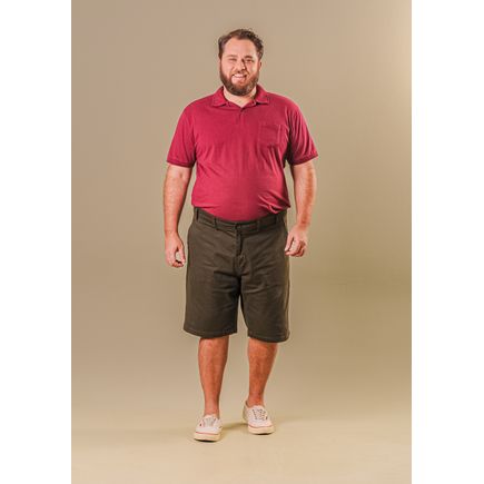 Bermuda Social Sarja Masculina Plus Size