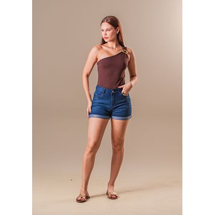 Short Jeans B/ Virada Feminino