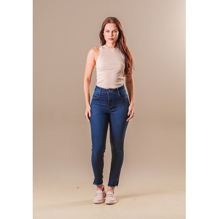 Calça Cropped B/ Desfiada Feminina
