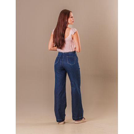 Calça Jeans Pantalona Feminina