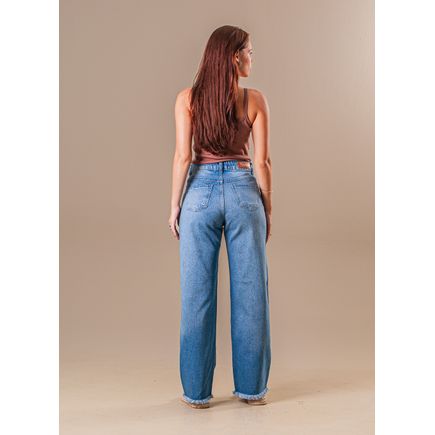 Calça Jeans Wide Leg Feminina