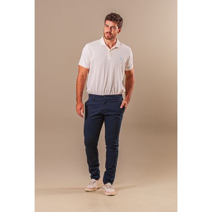 Calça Social Sarja Super Skinny Masculina