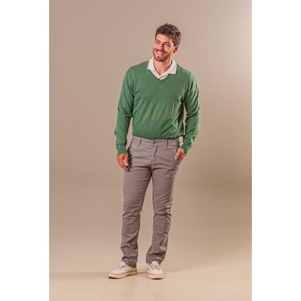 Calça Social Sarja Skinny Masculina