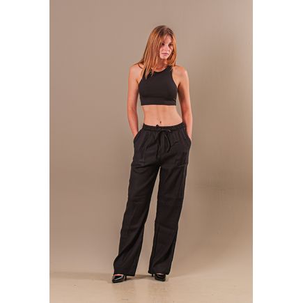 Calça Pantalona de Viscose Feminina