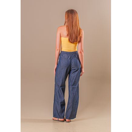 Calça Jeans Pantalona Feminina