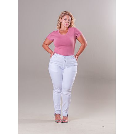 Calça Jeans Cigarrete Feminina Plus Size