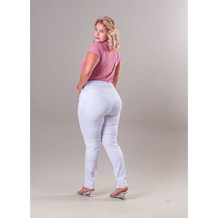 Calça Jeans Cigarrete Feminina Plus Size