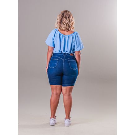 Bermuda Jeans Feminina Plus Size