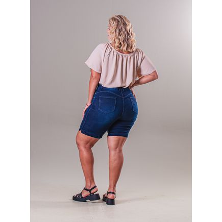 Bermuda Jeans Feminina Plus Size