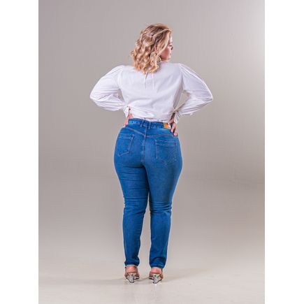 Calça Jeans Cigarrete Feminina Plus Size