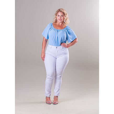 Calça Sarja Cigarrete Feminina Plus Size