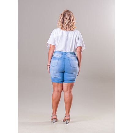 Bermuda Jeans Feminina Plus Size