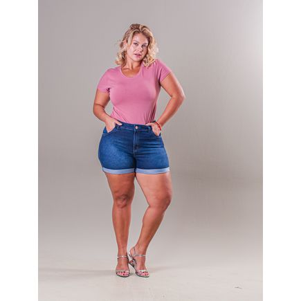 Short Jeans Feminina Plus Size