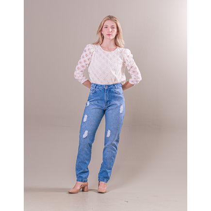 Calça Jeans Mom Feminina