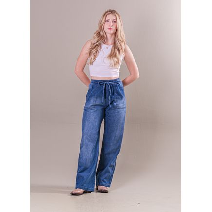 Calça Jeans Pantalona Feminina