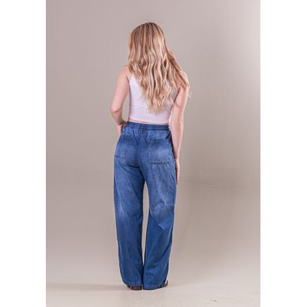 Calça Jeans Pantalona Feminina