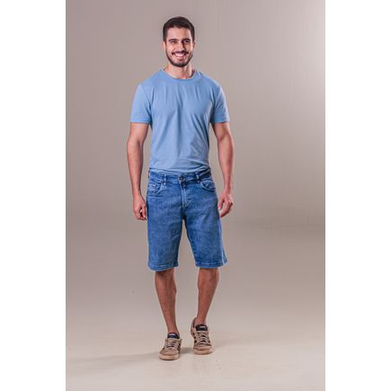 Bermuda Jeans Tradicional Masculina