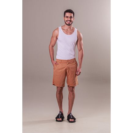 Bermuda Social Linho Masculina