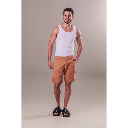Bermuda Social Linho Masculina
