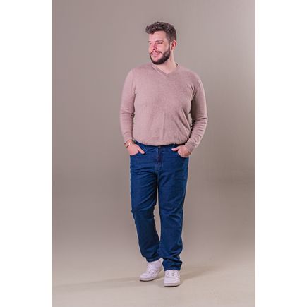 Calça Jeans Tradicional Masculina Plus Size