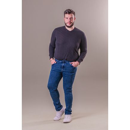 Calça Jeans Tradicional Masculina Plus Size