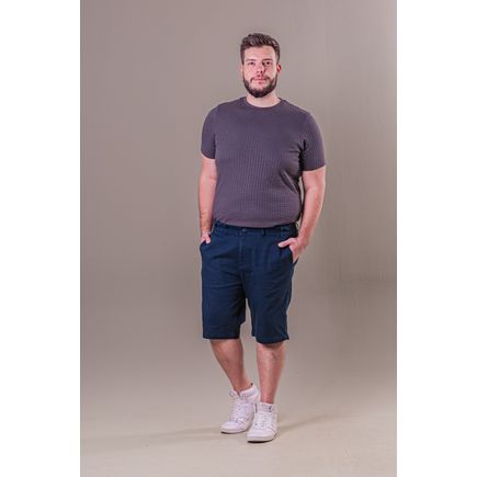 Bermuda Social Sarja Masculina Plus Size