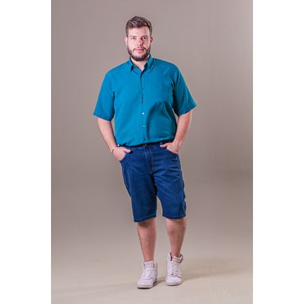 Bermuda Tradicional Jeans Masculina Plus Size