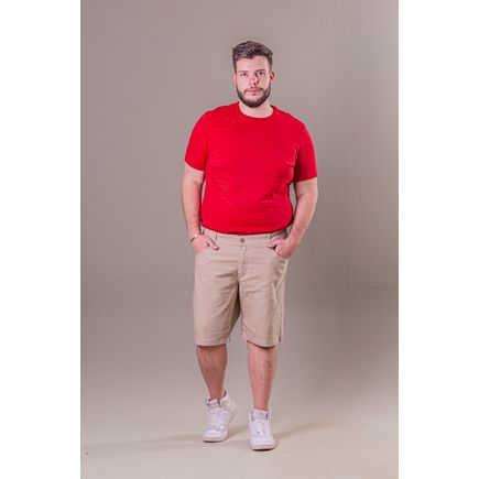 Bermuda Tradicional Sarja Masculina Plus Size