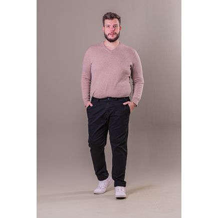 Calça Social Sarja Masculina Plus Size