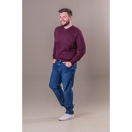 Calça Jeans Tradicional Masculina Plus Size