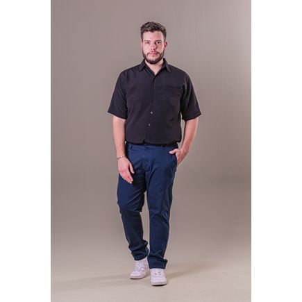 Calça Social Sarja Masculina Plus Size