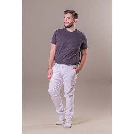 Calça Social Sarja Masculina Plus Size