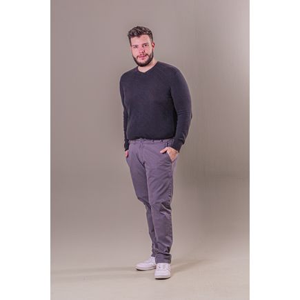 Calça Social Sarja Masculina Plus Size