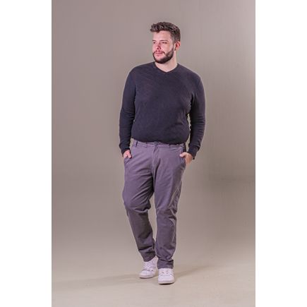 Calça Social Sarja Masculina Plus Size