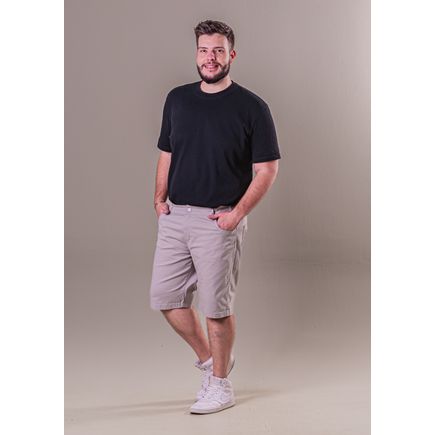 Bermuda Tradicional Sarja Masculina Plus Size