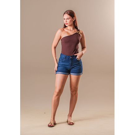 Short Jeans B/ Virada Feminino